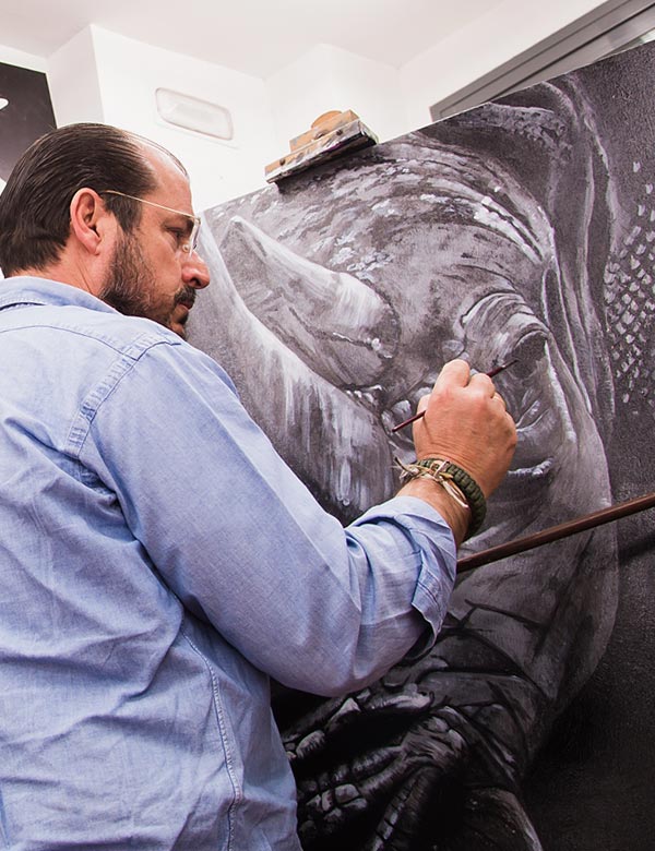 Jorge Manzanares Virtual Gallery Obra Original Rinoceronte